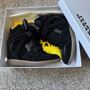 Authentic Isabel Marant Black Suede Women's Sneakers EU39,40